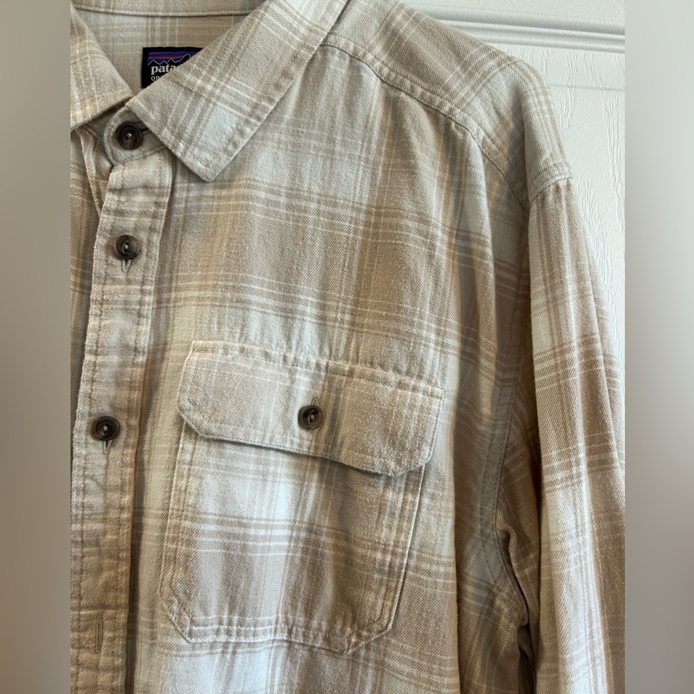Patagonia Flannel Shirt White/Tan Plaid